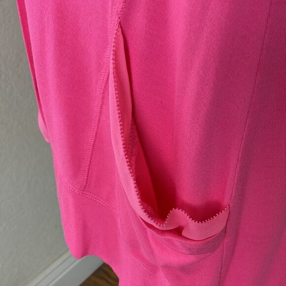 Logo By Lori Goldstein Barbie Pink Long Line Open Cardigan Women’s Medium - Picture 8 of 10